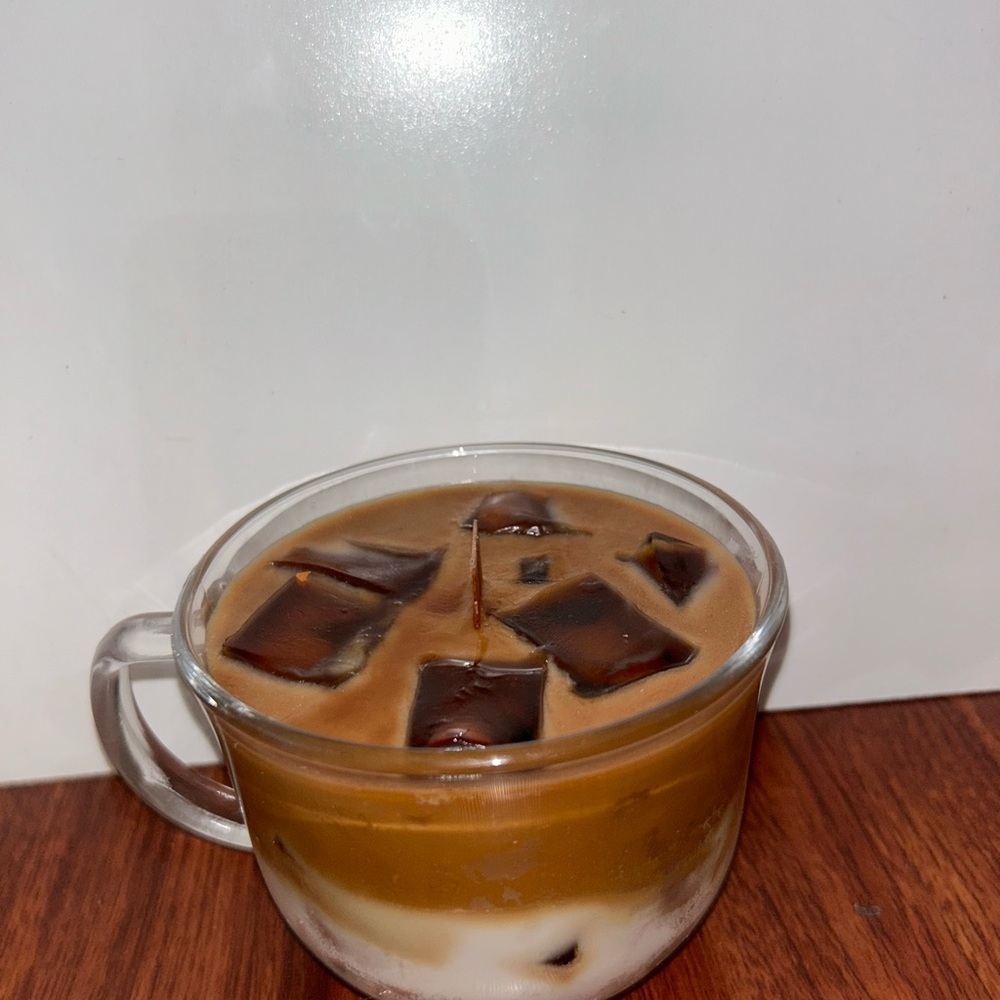 Caramel Frappuccino Glass Candle Cup, perfect for the early morning coffee vibes